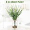 Artificial Eucalyptus Stems in Glass Vase with Faux Water and Stones, 15.7" Fake Plants Eucalyptus Leaves Branch for Indoor Shelf Desk Home Bathroom Wedding Table Centerpiece Decor